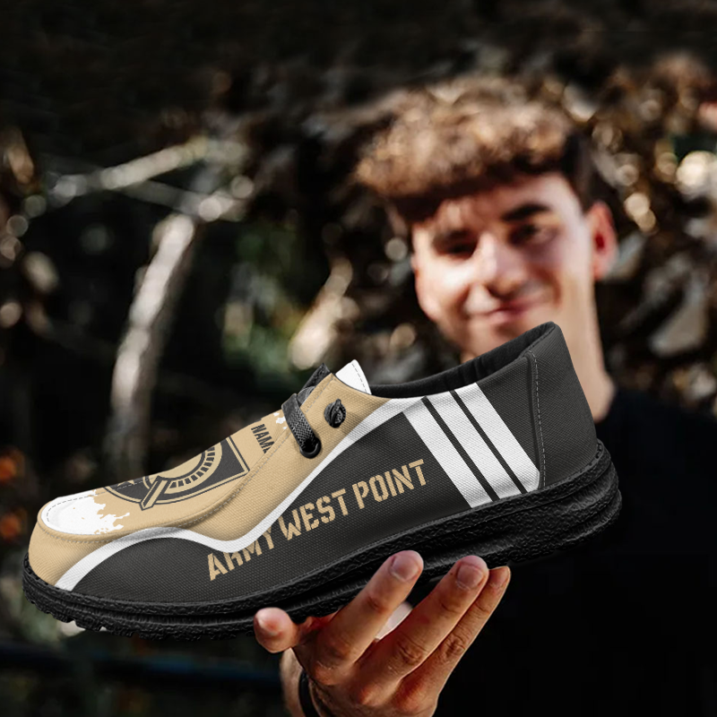Army Black Knights Lace Up Loafers Shoes 2026