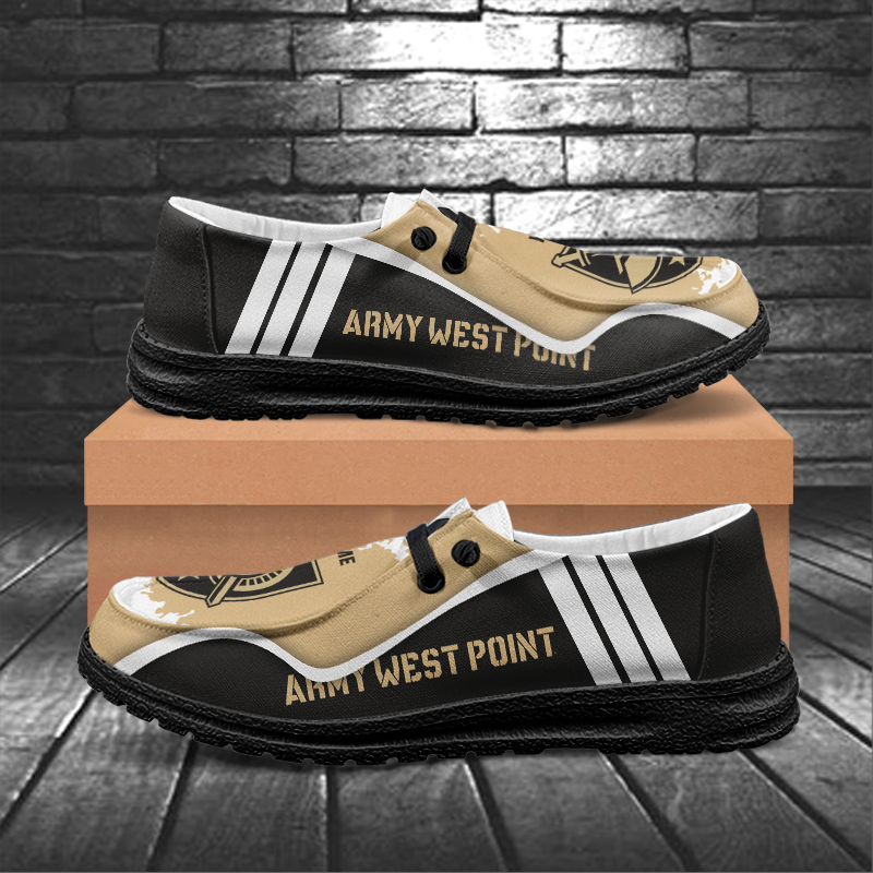 Army Black Knights Lace Up Loafers Shoes 2026