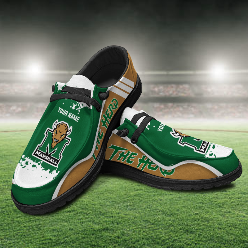 Marshall Thundering Herd Lace Up Loafers Shoes 2026
