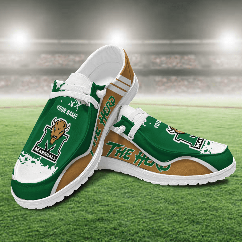 Marshall Thundering Herd Lace Up Loafers Shoes 2026