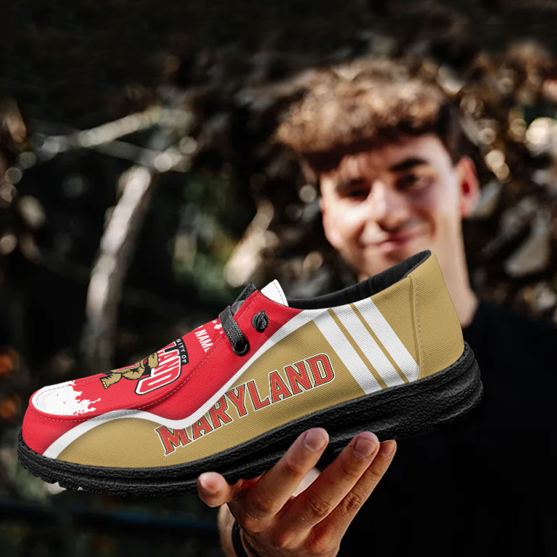 Maryland Terrapins Lace Up Loafers Shoes 2026