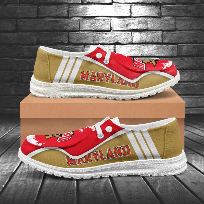 Maryland Terrapins Lace Up Loafers Shoes 2026
