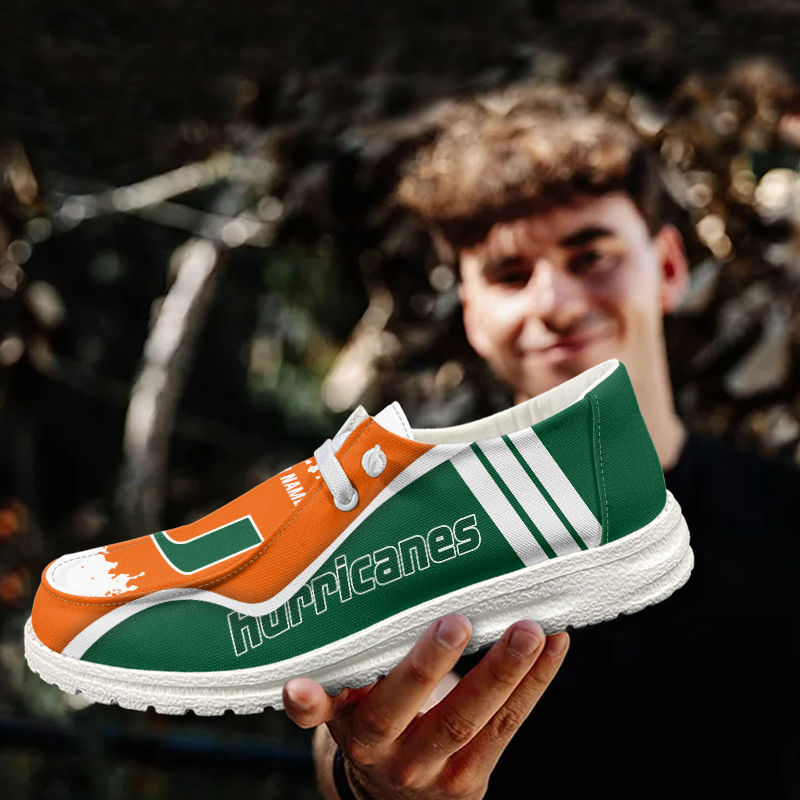 Miami Hurricanes Lace Up Loafers Shoes 2026