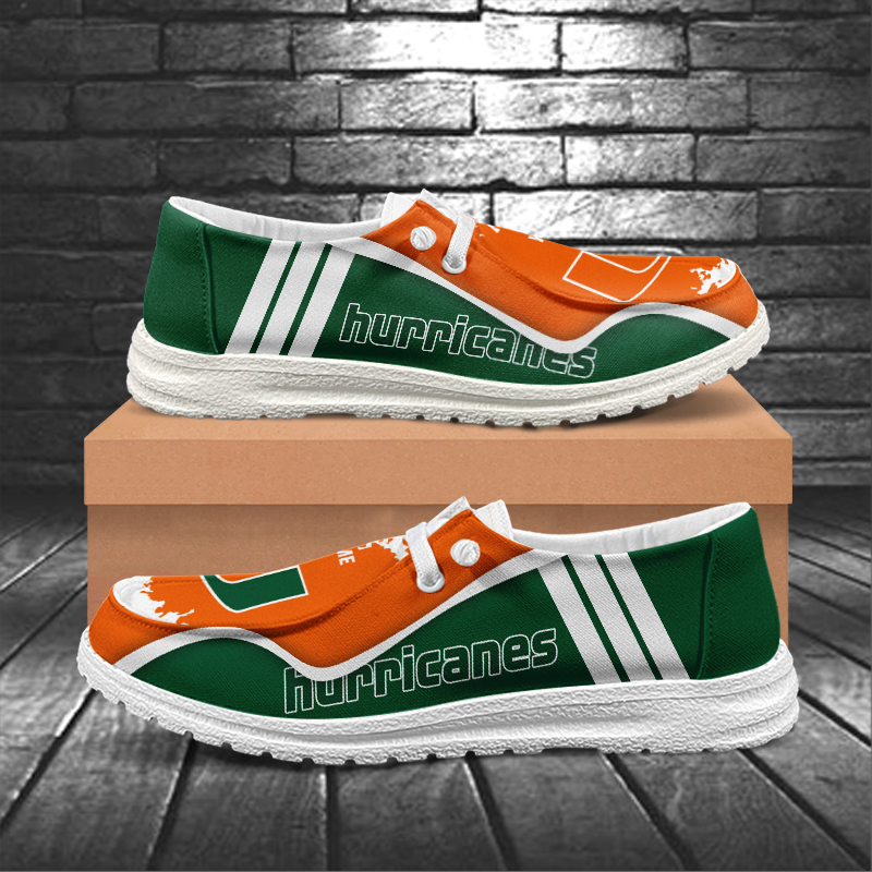Miami Hurricanes Lace Up Loafers Shoes 2026