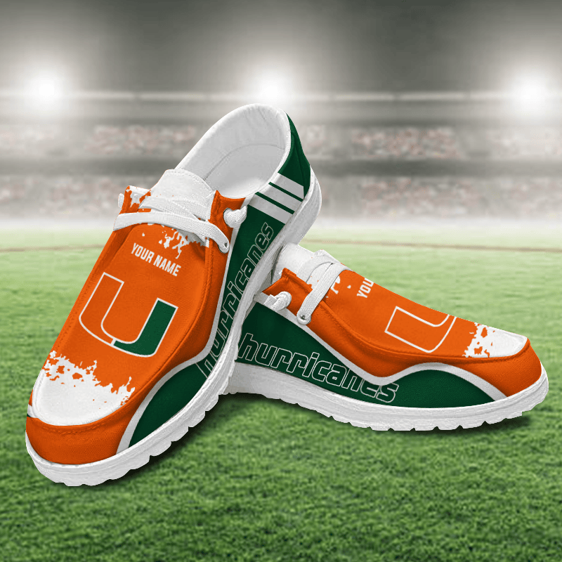 Miami Hurricanes Lace Up Loafers Shoes 2026