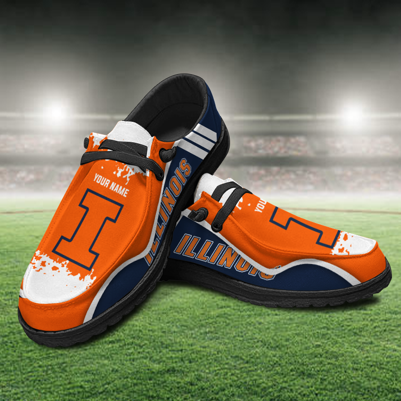 Illinois Fighting Illini Lace Up Loafers Shoes 2026