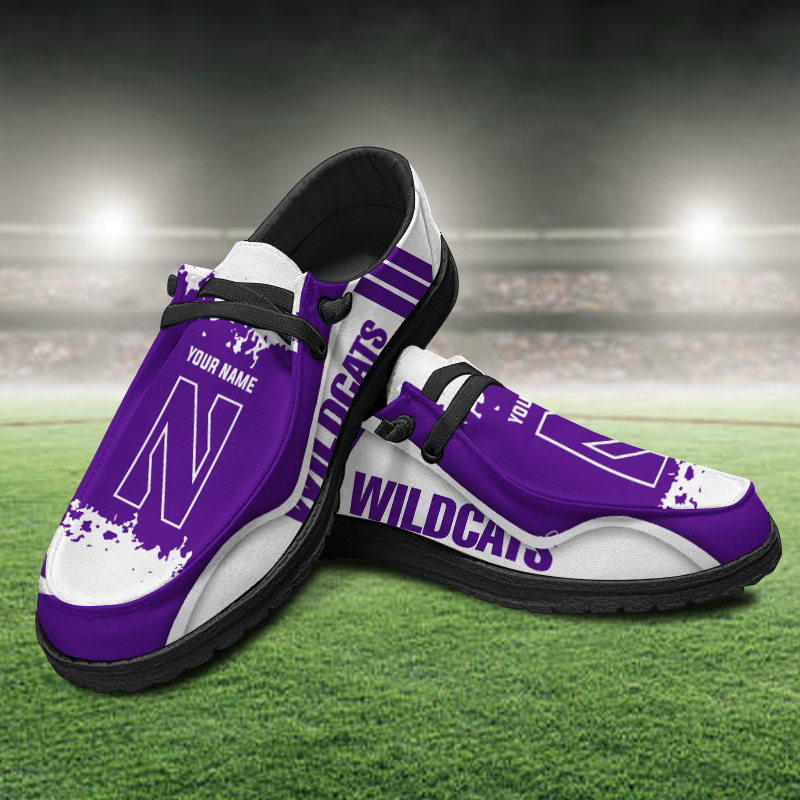 Northwestern Wildcats Lace Up Loafers Shoes 2026