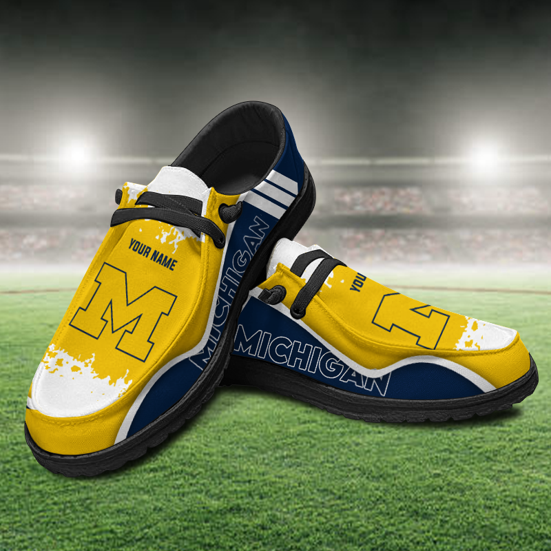 Michigan Wolverines Lace Up Loafers Shoes 2026