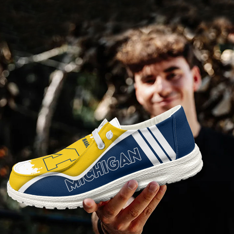 Michigan Wolverines Lace Up Loafers Shoes 2026