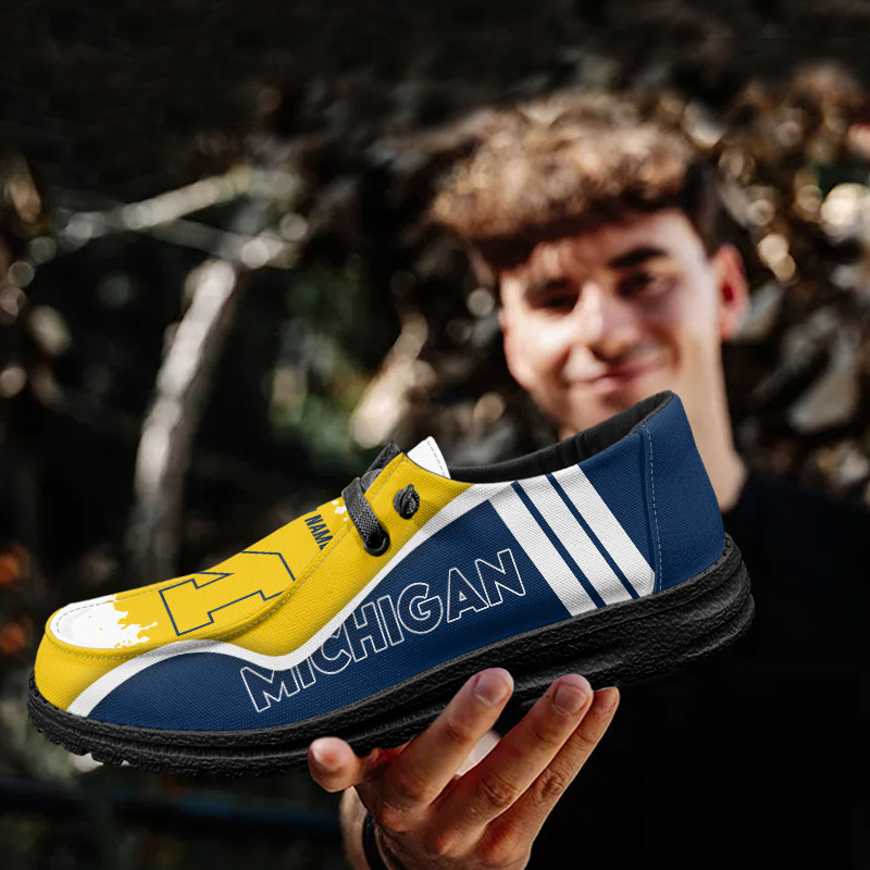 Michigan Wolverines Lace Up Loafers Shoes 2026