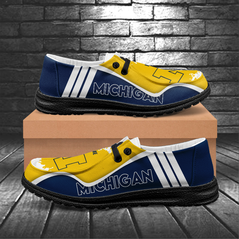Michigan Wolverines Lace Up Loafers Shoes 2026