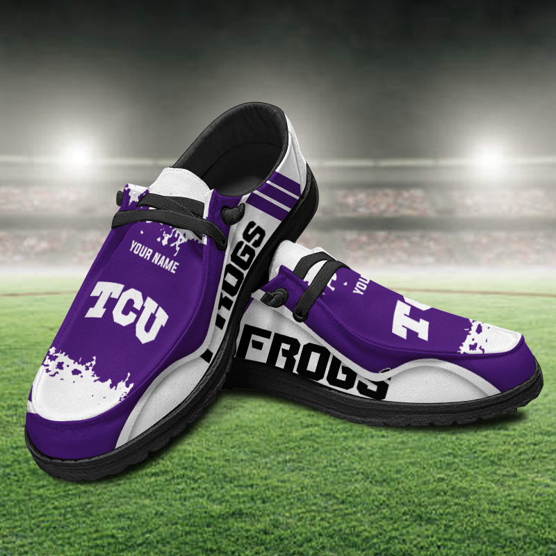 TCU Horned Frogs Lace Up Loafers Shoes 2026