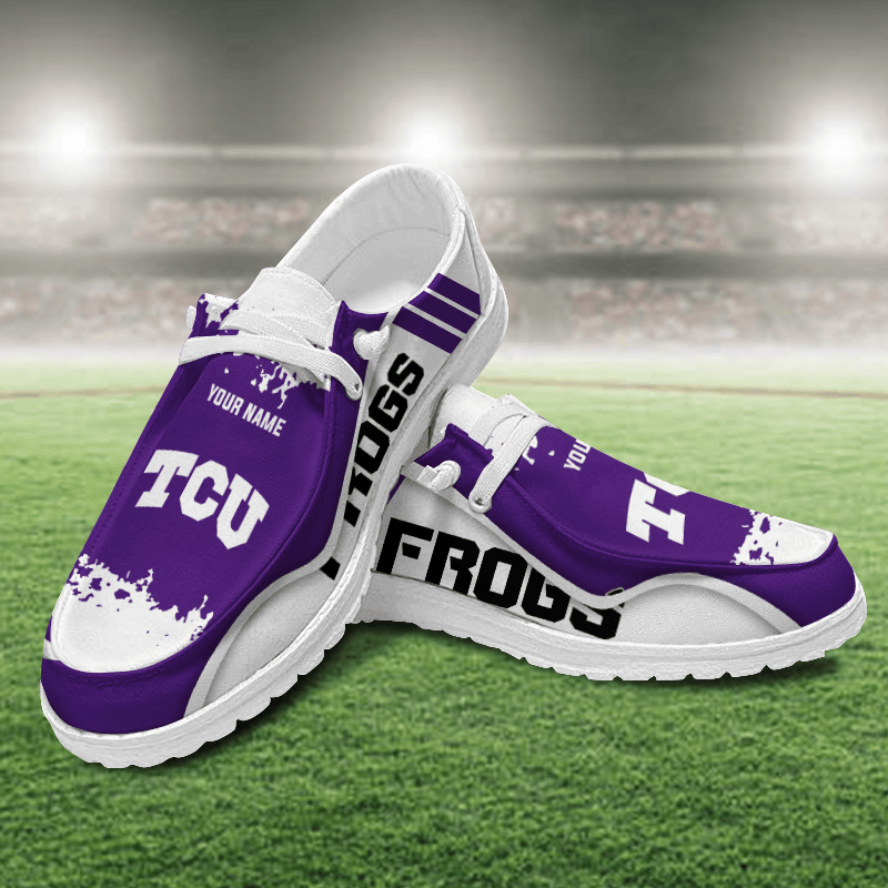TCU Horned Frogs Lace Up Loafers Shoes 2026