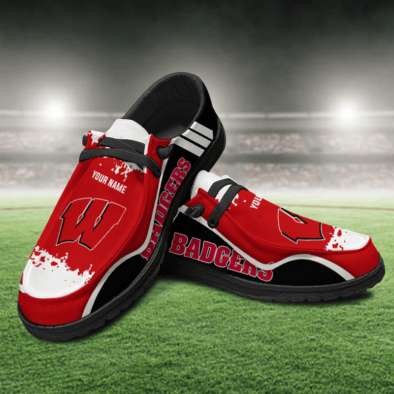 Wisconsin Badgers Lace Up Loafers Shoes 2026
