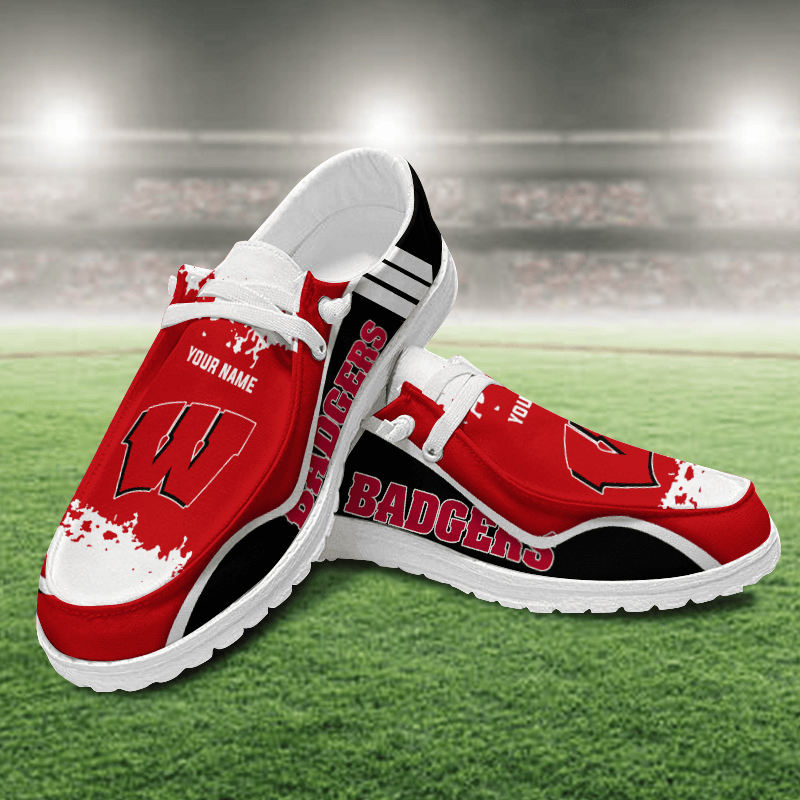 Wisconsin Badgers Lace Up Loafers Shoes 2026
