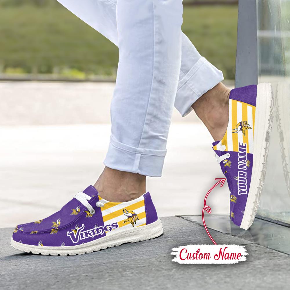 Healalio Minnesota Vikings Lace Up Loafers 2026