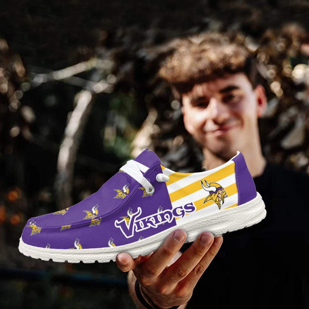 Healalio Minnesota Vikings Lace Up Loafers 2026
