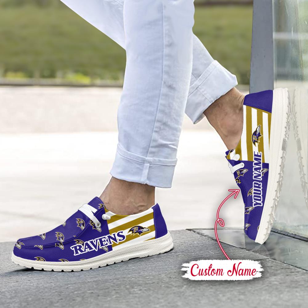 Healalio Baltimore Ravens Lace Up Loafers 2026