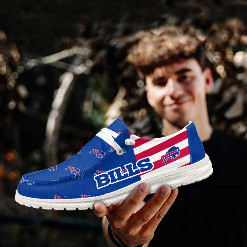 Healalio Buffalo Bills Lace Up Loafers 2026