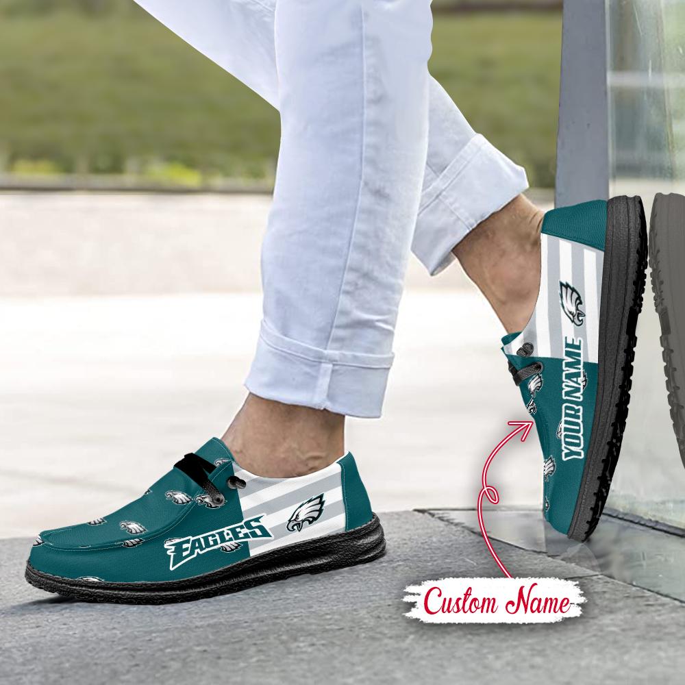 Healalio Philadelphia Eagles Lace Up Loafers 2026