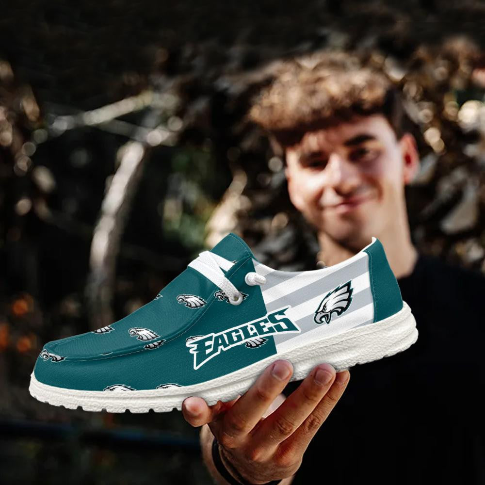 Healalio Philadelphia Eagles Lace Up Loafers 2026