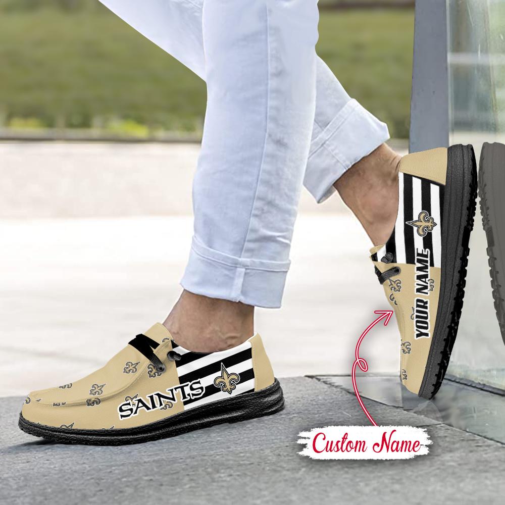 Healalio New Orleans Saints Lace Up Loafers 2026