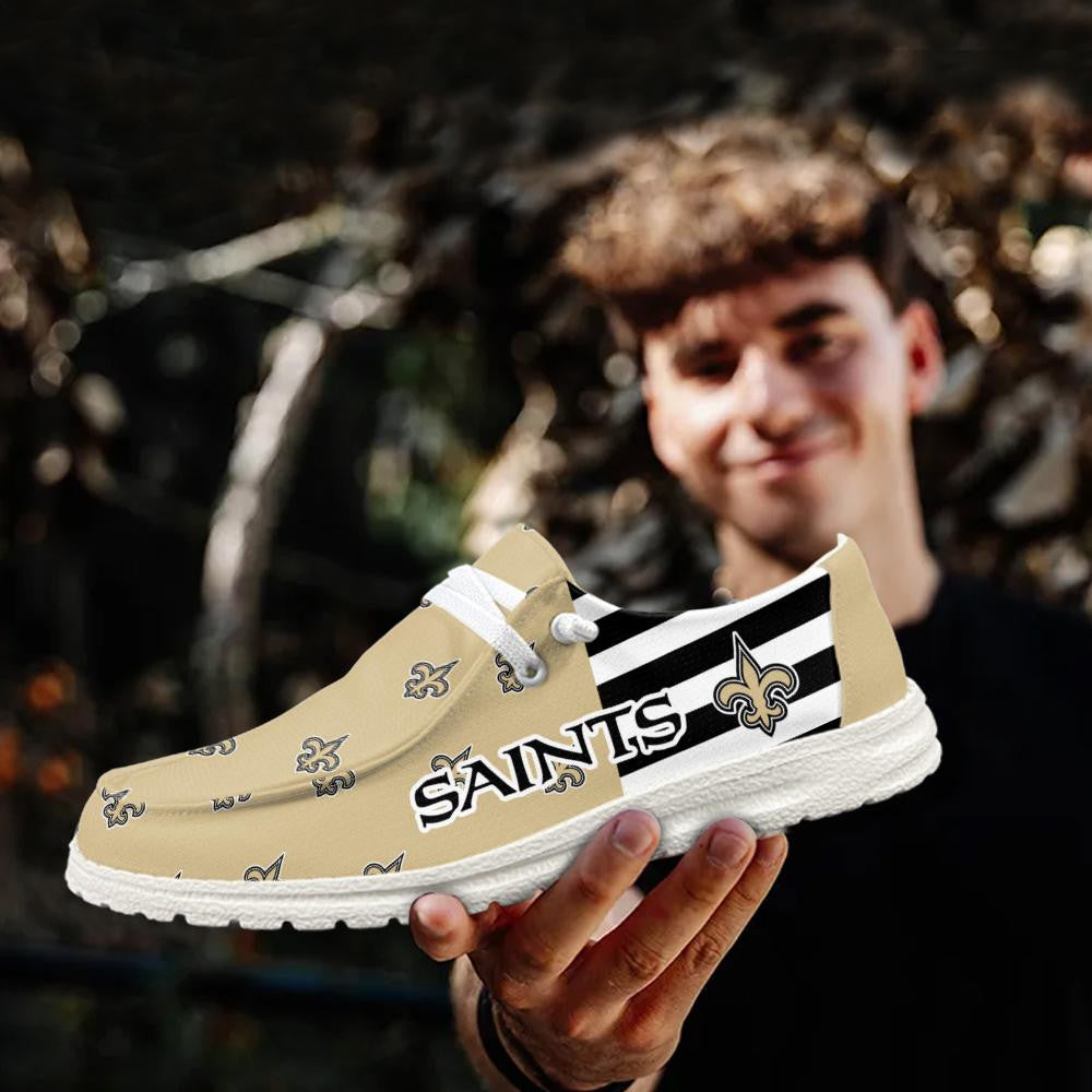 Healalio New Orleans Saints Lace Up Loafers 2026