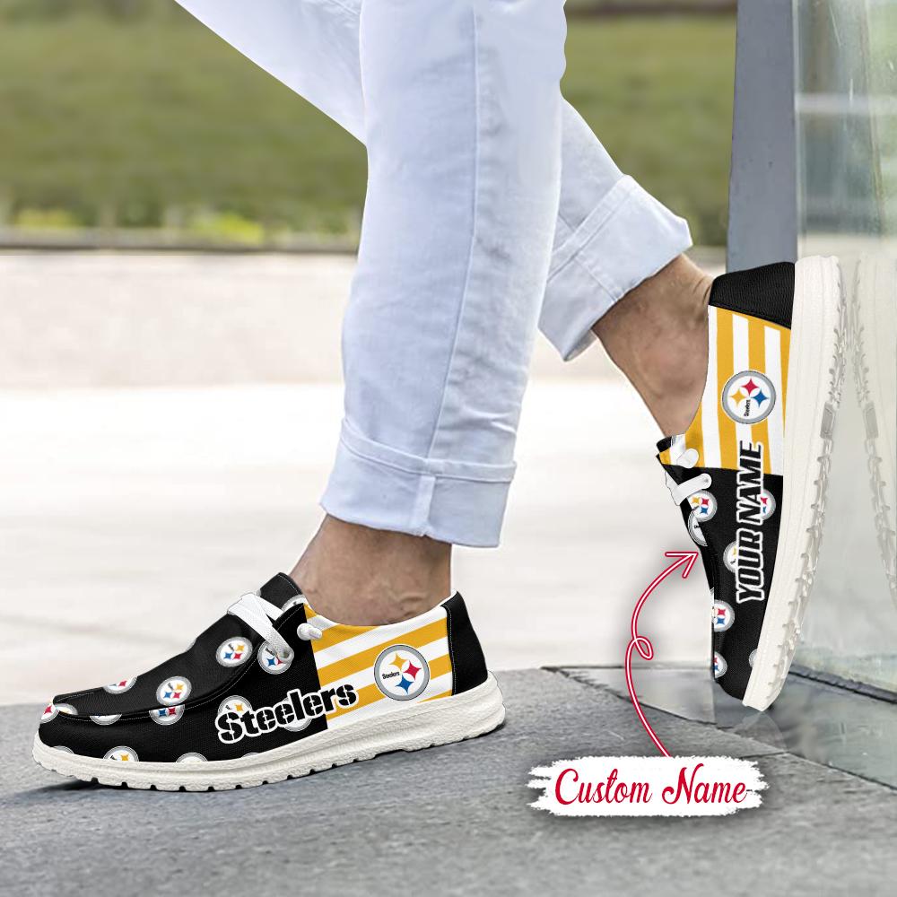 Healalio Pittsburgh Steelers Lace Up Loafers 2026