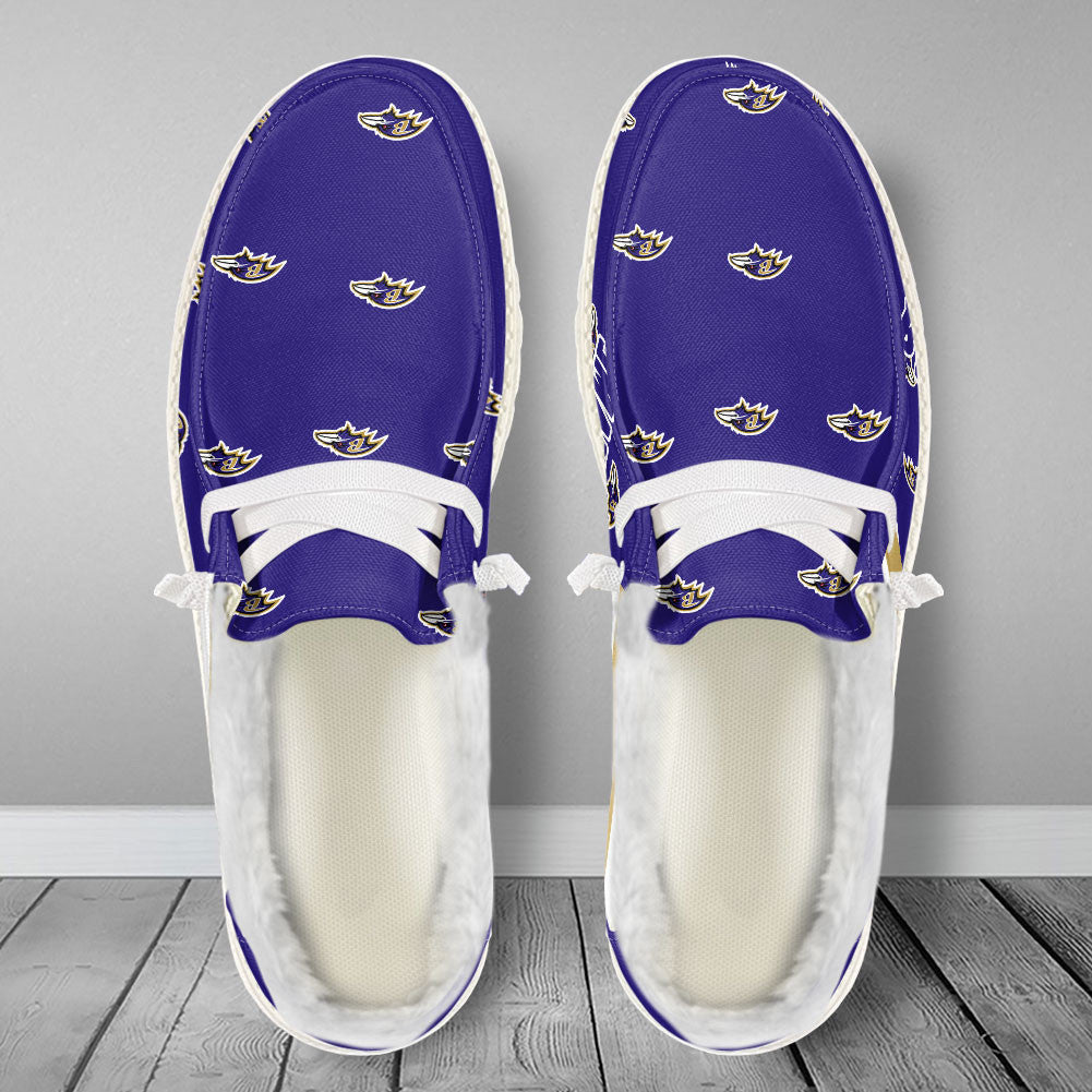 Healalio Baltimore Ravens Lace Up Loafers Fur Lining 2026