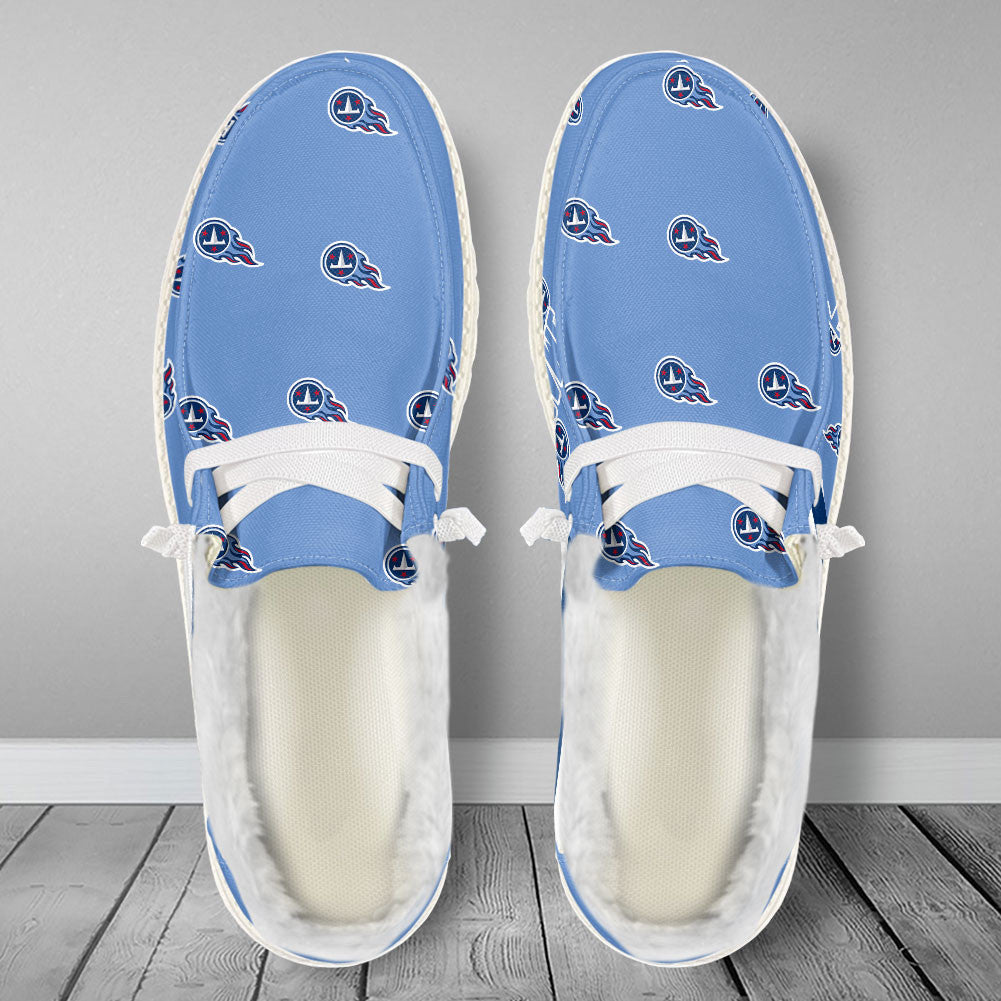 Healalio Tennessee Titans Lace Up Loafers Fur Lining 2026