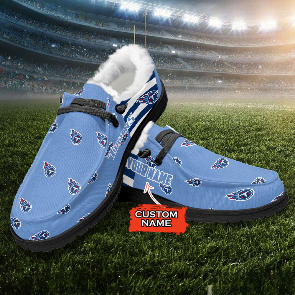 Healalio Tennessee Titans Lace Up Loafers Fur Lining 2026