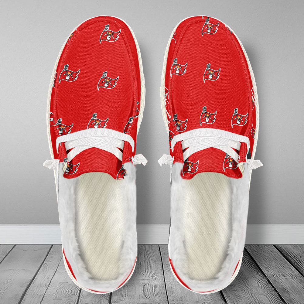 Healalio Tampa Bay Buccaneers Lace Up Loafers Fur Lining 2026