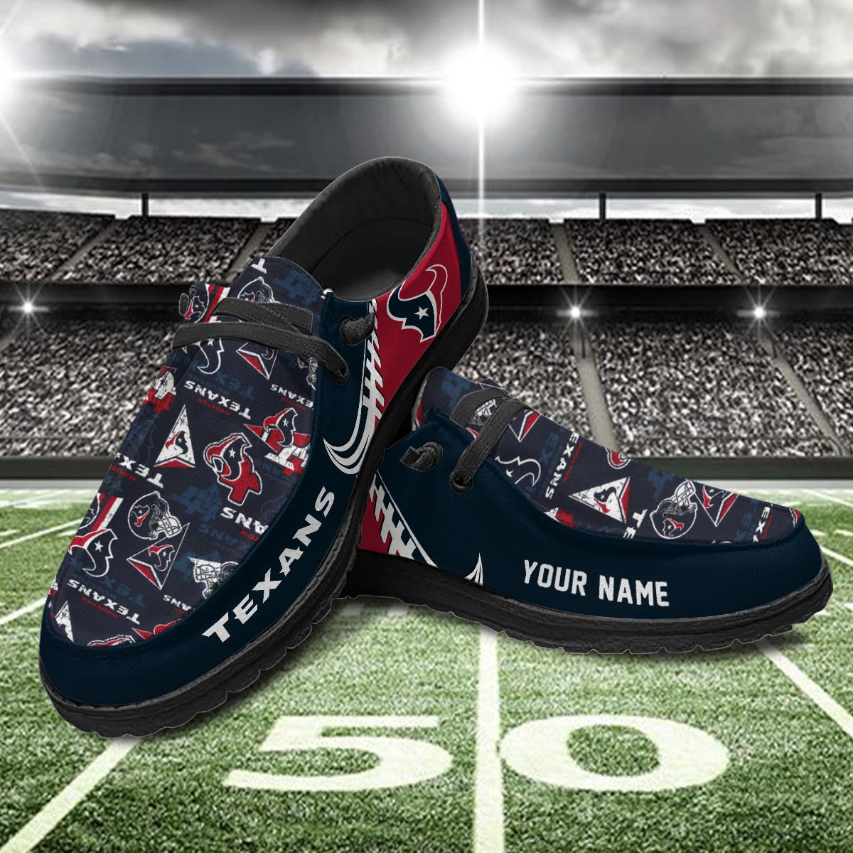 Healalio Houston Texans Lace Up Loafers 2026