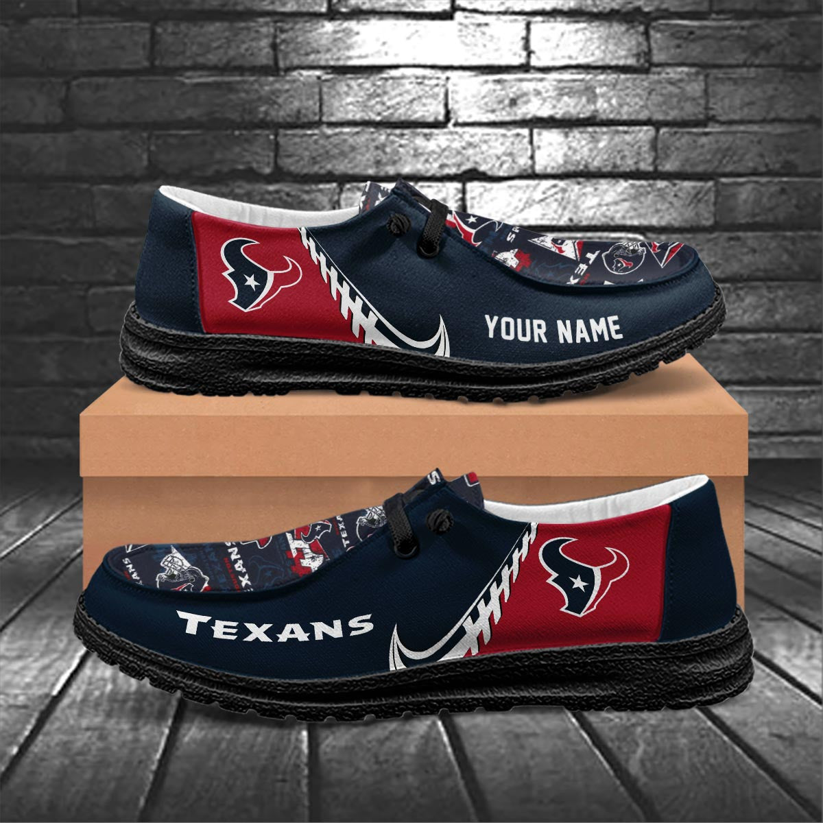 Healalio Houston Texans Lace Up Loafers 2026