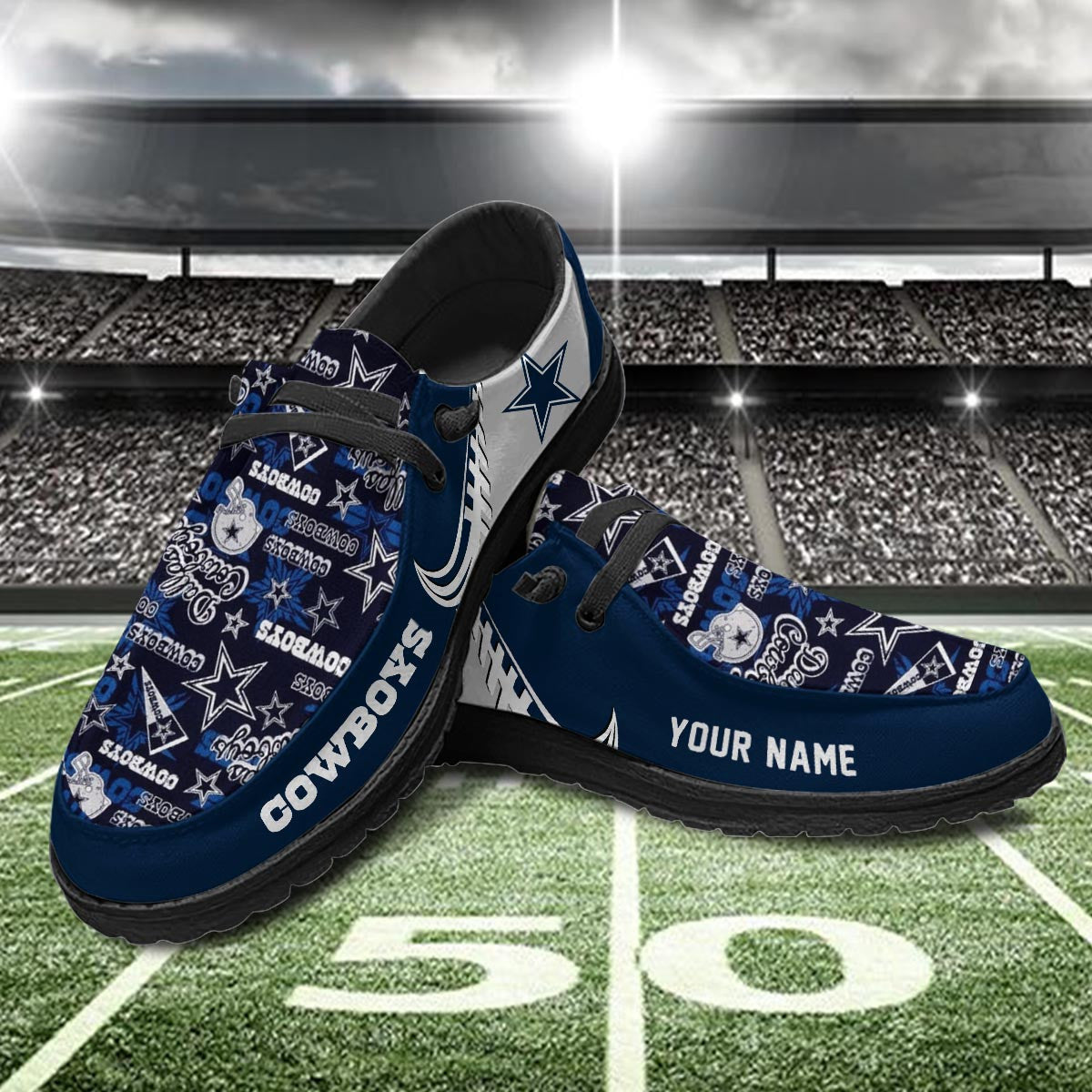 Healalio Dallas Cowboys Lace Up Loafers 2026