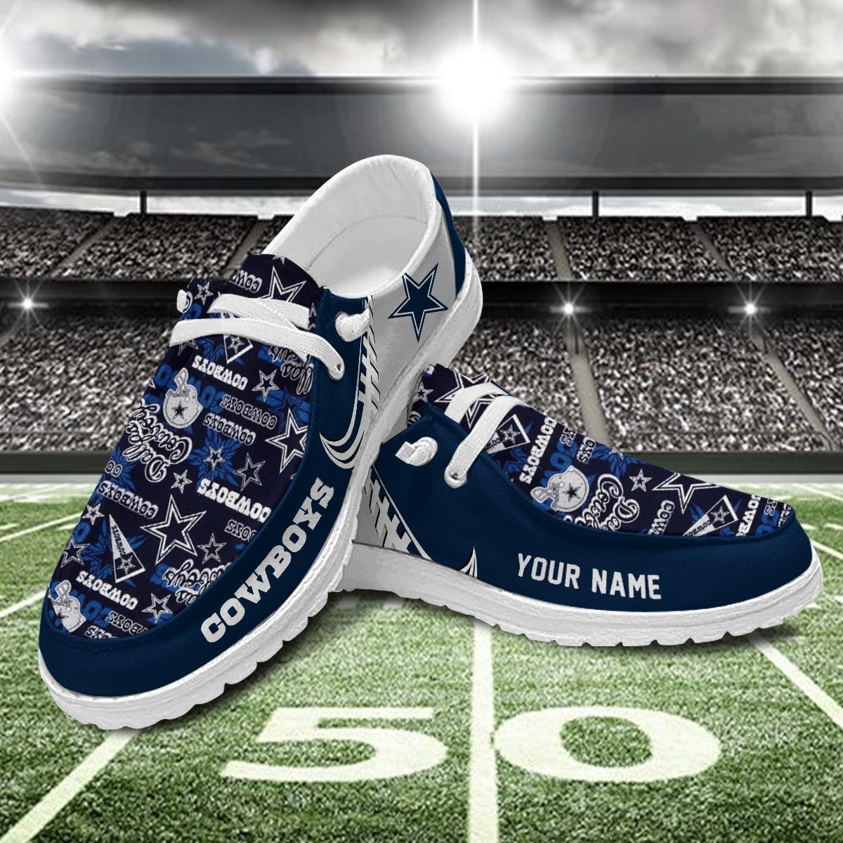 Healalio Dallas Cowboys Lace Up Loafers 2026