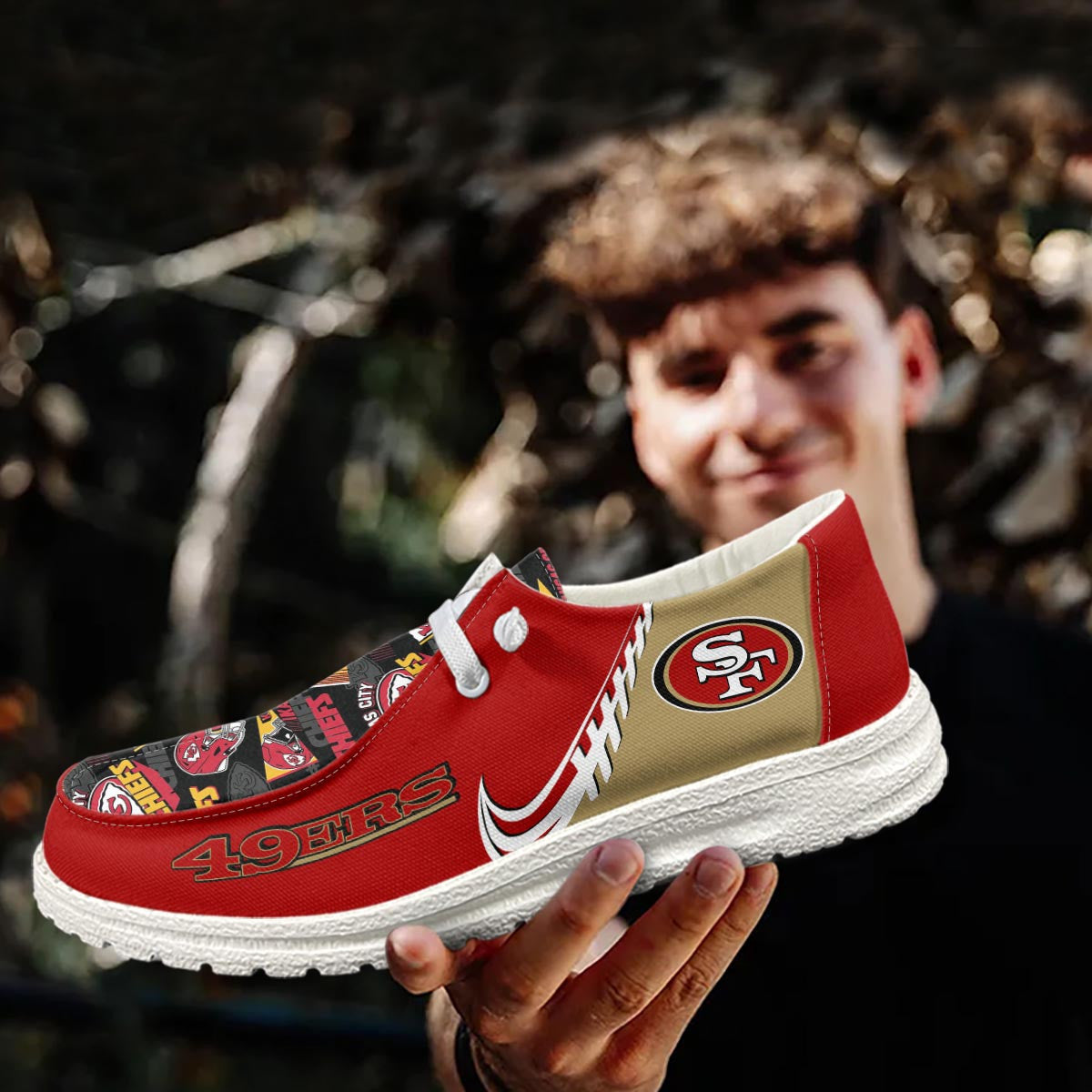 Healalio San Francisco 49ers Lace Up Loafers 2026