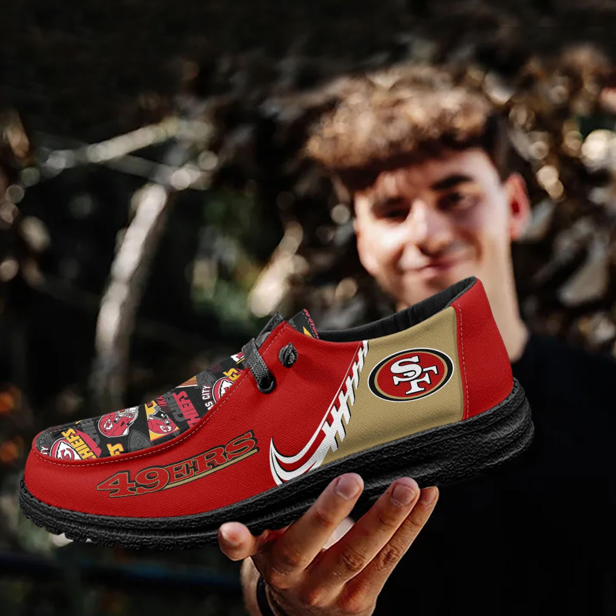 Healalio San Francisco 49ers Lace Up Loafers 2026
