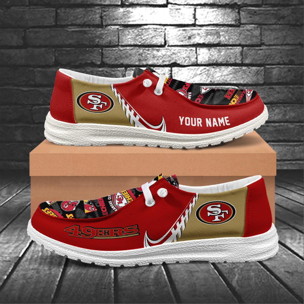 Healalio San Francisco 49ers Lace Up Loafers 2026