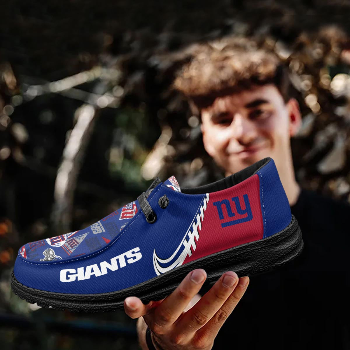 Healalio New York Giants Lace Up Loafers 2026