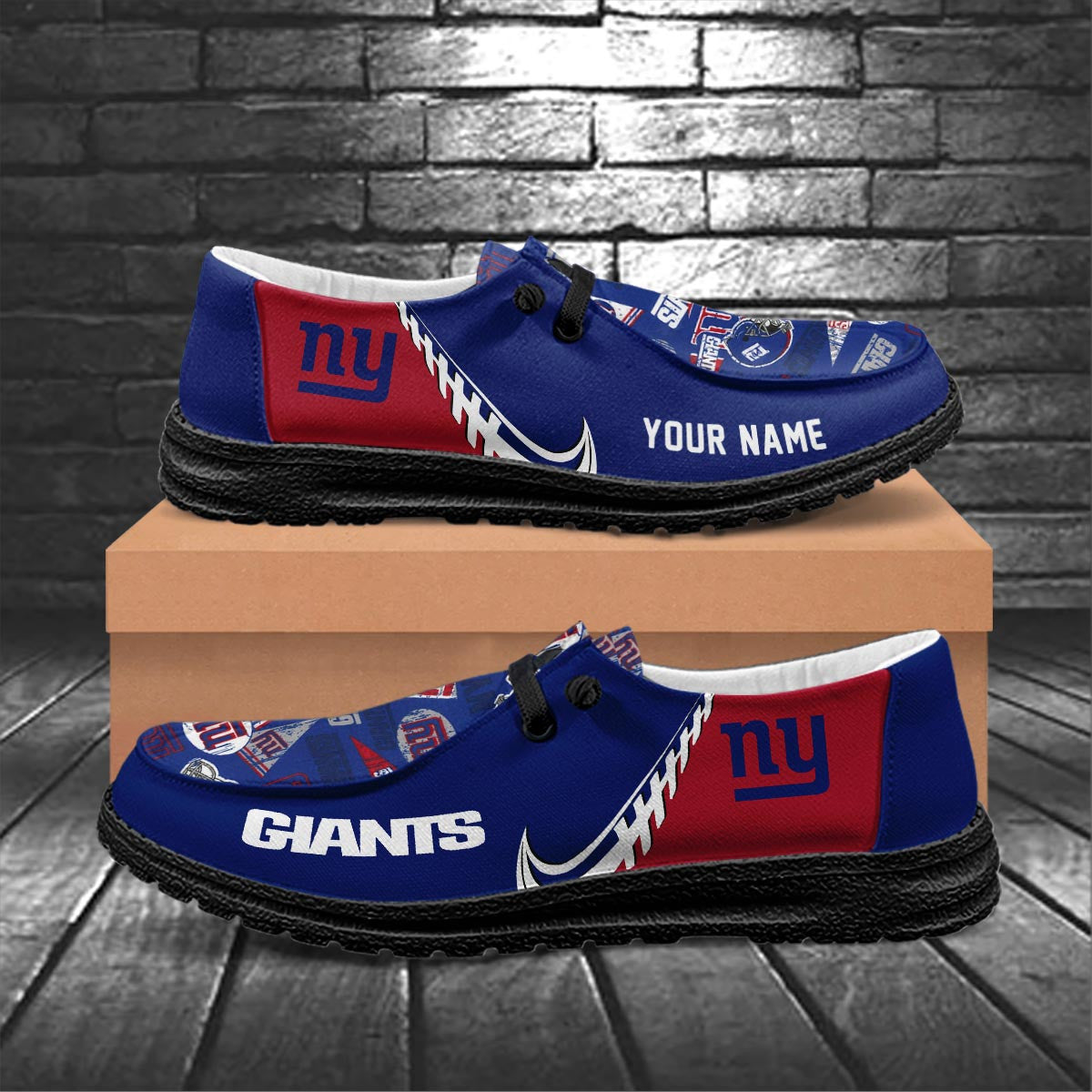Healalio New York Giants Lace Up Loafers 2026