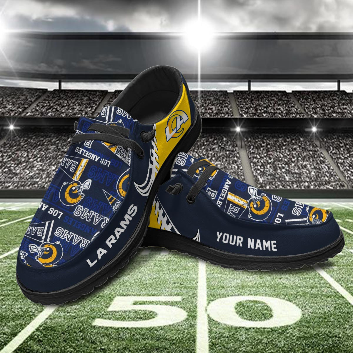 Healalio Los Angeles Rams Lace Up Loafers 2026