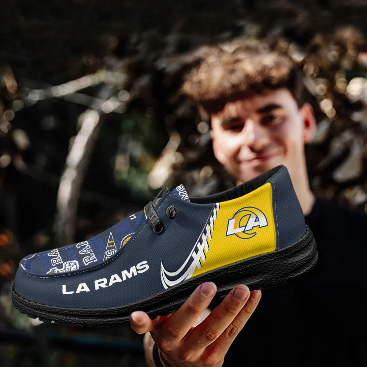 Healalio Los Angeles Rams Lace Up Loafers 2026