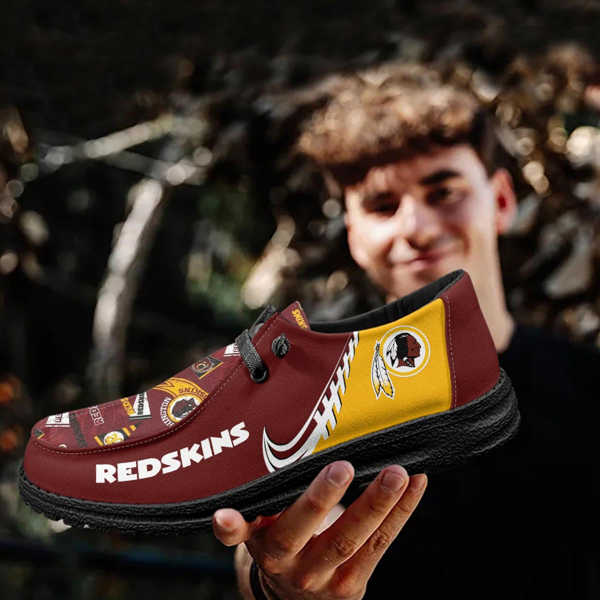 Healalio Washington Redskin Lace Up Loafers 2026
