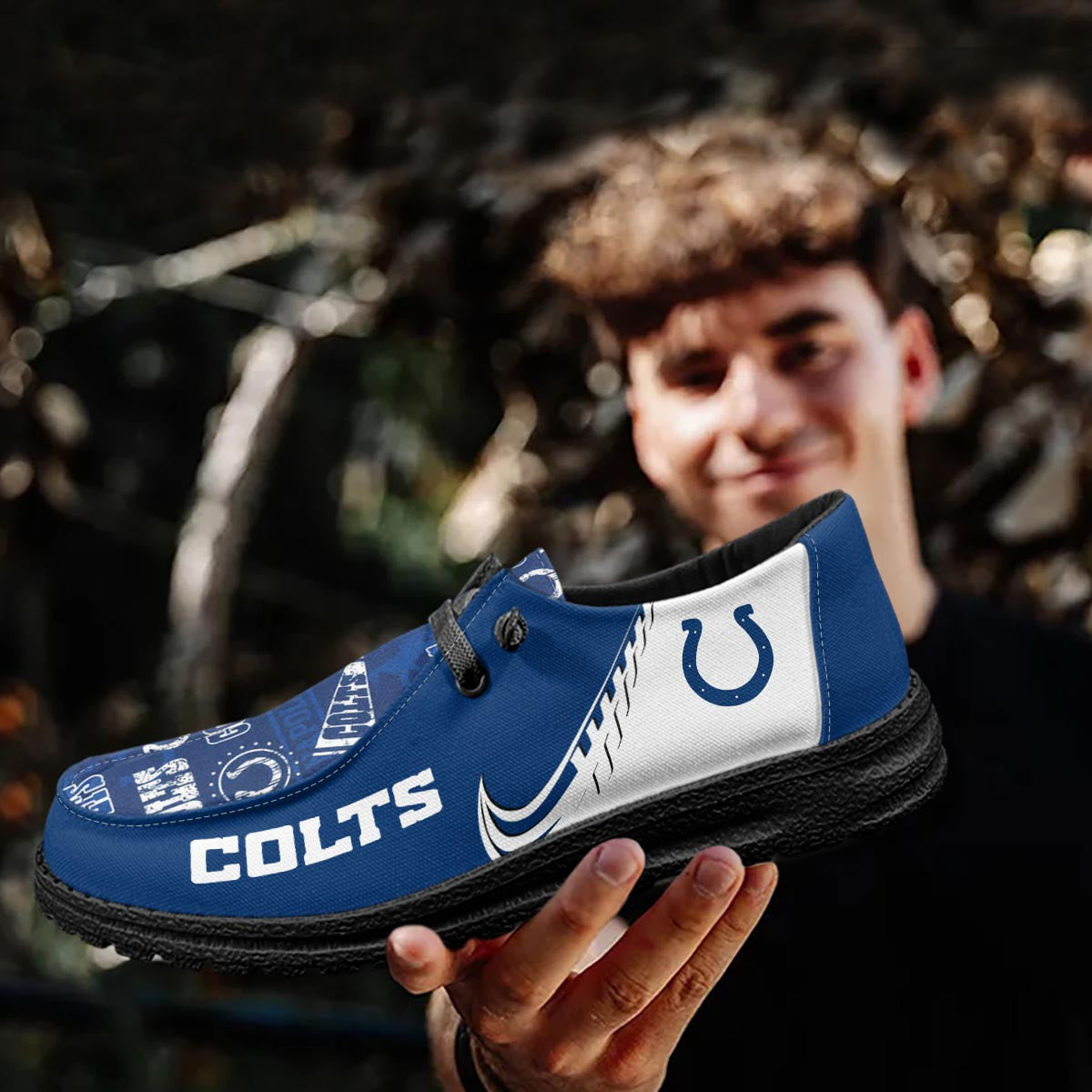 Healalio Indianapolis Colts Lace Up Loafers 2026