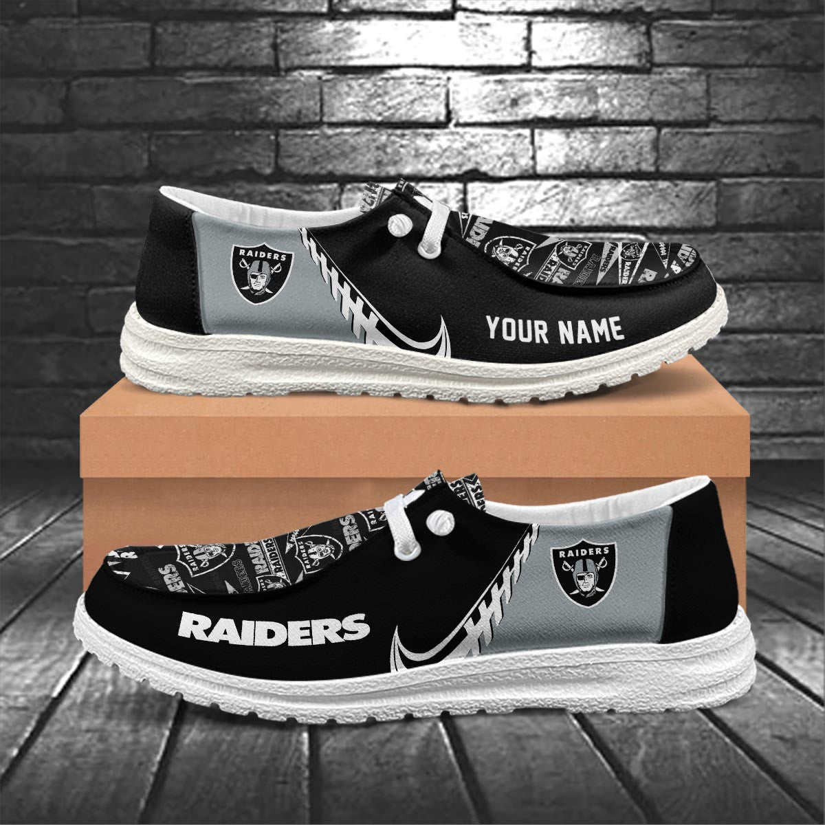 Healalio Las Vegas Raiders Lace Up Loafers 2026