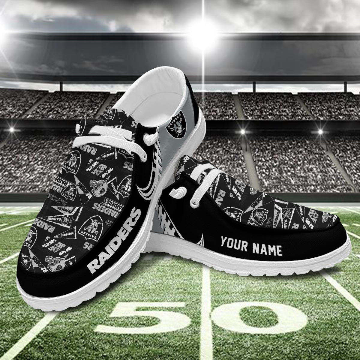 Healalio Las Vegas Raiders Lace Up Loafers 2026
