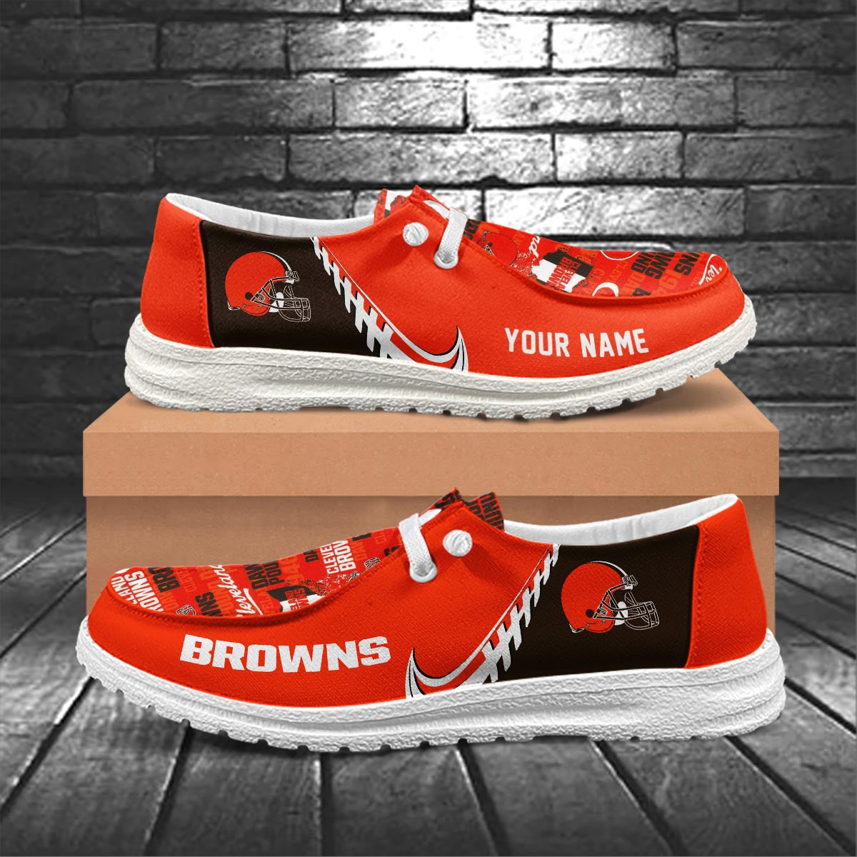 Healalio Cleveland Browns Lace Up Loafers 2026