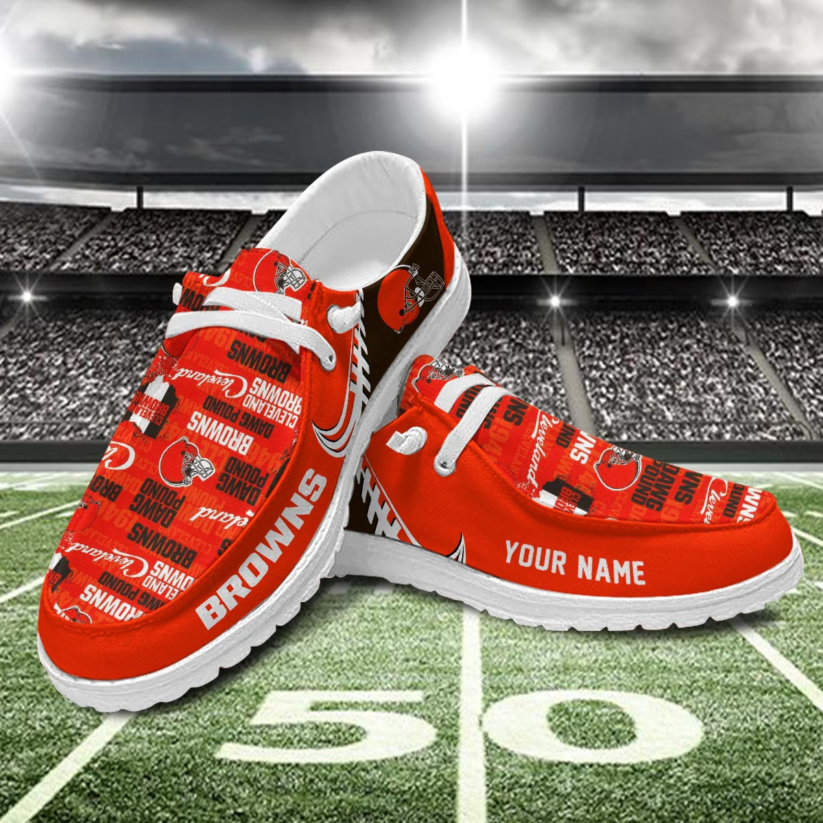 Healalio Cleveland Browns Lace Up Loafers 2026