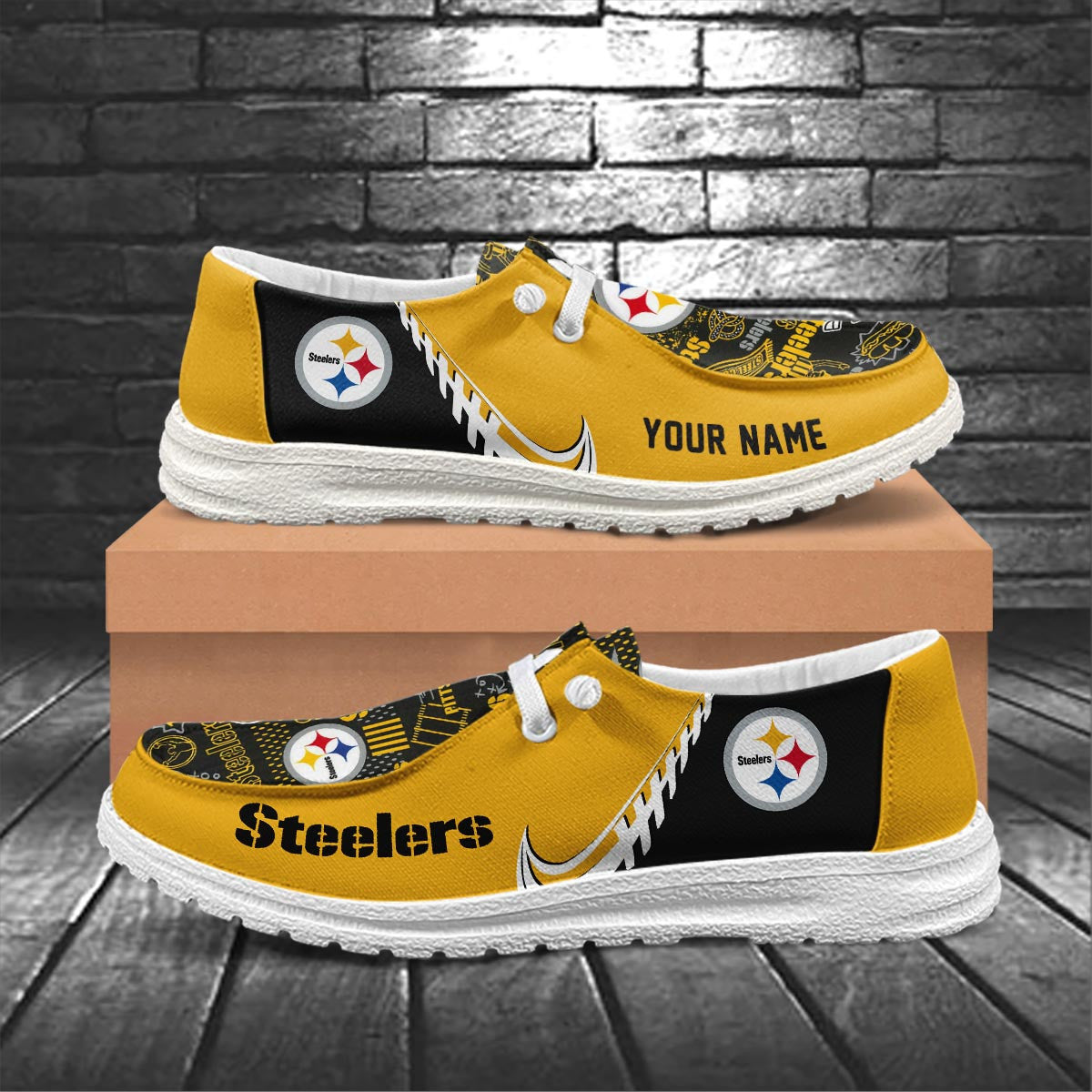 Healalio Pittsburgh Steelers Lace Up Loafers 2026